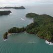 Pulau Reusam nampak dari udara, Senin (26/6/2023) (Foto Aceh Jaya Post)