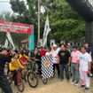 Sekretaris Daerah Aceh Jaya, T Reza Fahlevi buka acara Fun Bike dan Fun Walk, Minggu (19/03/2023). ( Foto untuk Aceh Jaya Post)