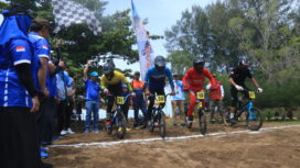 Pelepasan atlet yang bertanding pada Kejurda Balap Sepeda, Sabtu (2/9/2023) (Foto/Zammil)