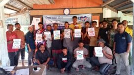 Dewan Pengurus Daerah Kesatuan Nelayan Tradisional Indonesia (DPD KNTI) Kabupaten Aceh Jaya menggelar Rembuk Iklim Pesisir di Desa Kuala Unga, Kecamatan Indra Jaya, kabupaten setempat, Jumat (8/12/2023) (Foto untuk AJP)