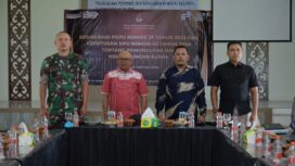 Pj Bupati Aceh Jaya, Dr A. Murtala, hadiri Acara Sosialisasi PKPU Nomor 25 Tahun 2023 dan Keputusan KPU Nomor 66 Tahun 2024 tentang pemungutan dan perhitungan suara Pemilu di Dinas Kesehatan Kabupaten Aceh Jaya, Sabtu (10/02/2024) (Foto untuk AJP)