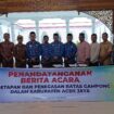 Pj Sekretaris Daerah Kabupaten Aceh Jaya, Asy'ari, SE., M.Si hadir dalam acara penandatanganan Berita Acara Tapal Batas Gampong dalam Kecamatan Setia Bakti dan Pasie Raya, Selasa (17/09/2023) (Foto untuk AJP)
