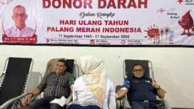Palang Merah Indonesia (PMI) Kabupaten Aceh Jaya menggelar Apel Relawan dan Donor Darah di Markas PMI setempat, Desa Ketapang, Kecamatan Krueng Sabee, Aceh Jaya, Selasa (17/9/2024) (Foto/untuk AJP)