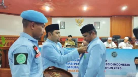 Badan Komunikasi Pemuda Remaja Masjid Indonesia (BKPRMI) Kabupaten Aceh Jaya periode 2024-2029 resmi dilantik di Aula Setdakab Aceh Jaya pada Selasa (25/2/2025) (Foto/Ist)