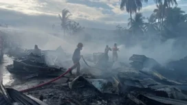 Kebakaran pasar di lamno (Foto/Ist)