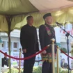 Bupati Aceh Jaya, Safwandi, S.Sos., bertindak sebagai inspektur upacara dalam peringatan Hari Ulang Tahun (HUT) ke-23 Kabupaten Aceh Jaya yang dilaksanakan di Halaman Kantor Bupati Aceh Jaya pada Kamis (10/4/2025) (Foto/Ist)