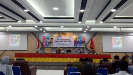 Penyampaian materi Tiga Narasumber utama Seminar bertajuk “The Next Gen Leader From Character to Impact : Optimalisasi Potensi SDM Lokal Mahasiswa Sebagai Harapan Kemajuan Aceh Jaya” yang digelar oleh PB IPELMAJA di Aula Pascasarjana UIN Ar-Raniry Banda Aceh, Sabtu, (31/05/2025) (Foto/Ist)