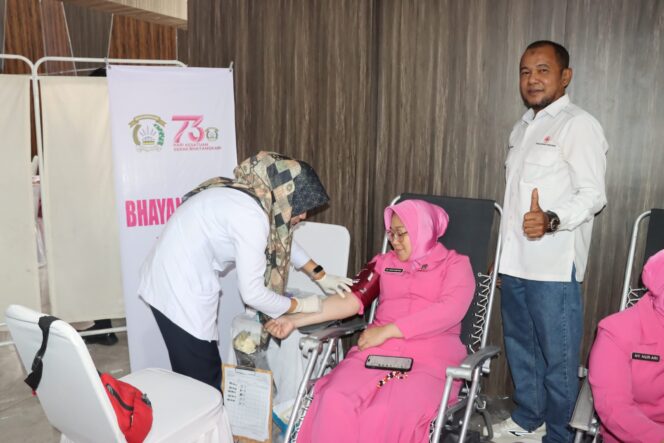 
 Puncak Bakti Kesehatan Hari Bhayangkara ke-79, Polda Aceh Gelar Donor Darah