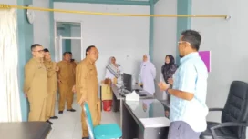 Sekretaris Daerah Aceh Jaya, Teuku Reza Fahlevi, MM melakukan Inspeksi Mendadak (Sidak) ke Dinas Kependudukan dan Pencatatan Sipil dan RSUD Teuku Umar, Selasa (10/6/2025) (Foto/Ist)