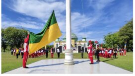 Proses latihan Pasukan Pengibaran Merah Putih Kabupaten Aceh Jaya Tahun 2025 (Foto/Ist) 