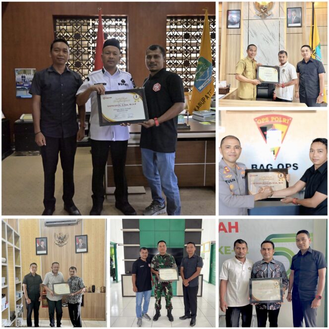 
 HUT Ke 3 Media Haba Kini, 6 Pejabat Aceh Jaya Terima Penghargaan