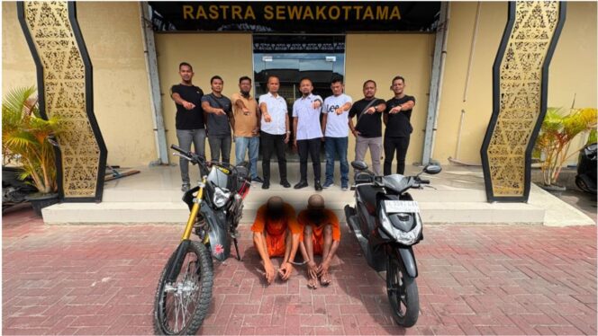 
 Polisi Tangkap Dua Terduga Pelaku Curanmor, Barang Bukti Ditemukan di Aceh Utara