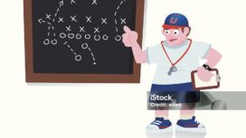 Vector illustration of a football coach.