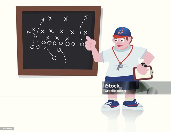 
 Vector illustration of a football coach.