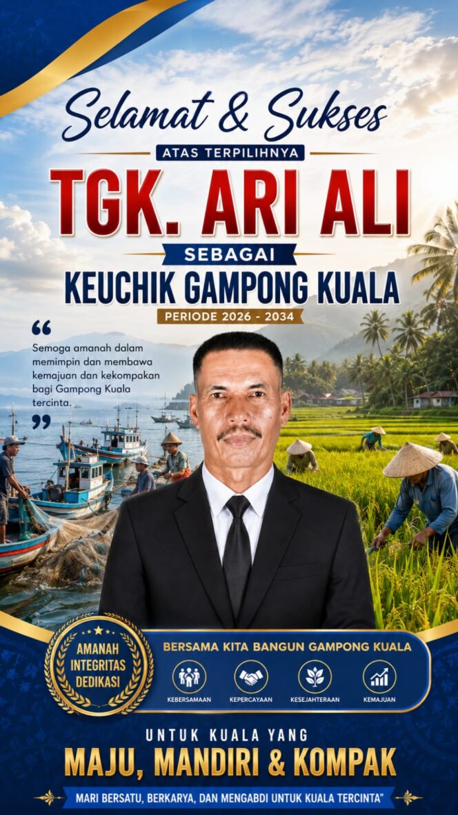 
 Pilchiksung Gampong Kuala Berlangsung Sukses, Ari Ali Unggul dalam Perolehan Suara