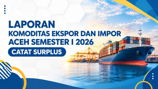 
 Perdagangan Aceh Semester I 2026 Catat Surplus USD 105,4 Juta